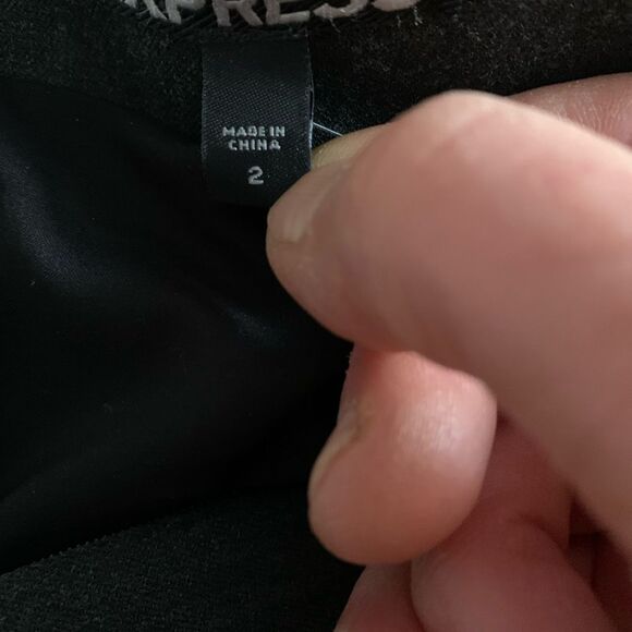 NWT Express dark grey/wet asphalt pencil skirt, knee length, Size 2 - Picture 6 of 10